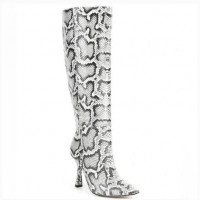 Gianni Bini Lennoxe Snake Print Boots Size 5.5 Black & White Tall Boots