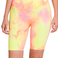 Zenana Outfitters Athletic Tie-Die High Waisted Biker Shorts Neon