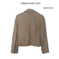 Talbots Tweed Short Coat - Cream Color Front buttons - size 6