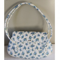 H.O.W. We Stand Out Floral Shoulder Bag Snap button closure.