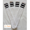 Baseball Socks Softball Striped Tube Socks Cotton Game Socks White & Black 23