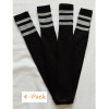 Baseball Socks Softball Striped Tube Socks Cotton Game Socks Black & Gray 23