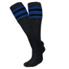 Baseball Socks Softball Striped Tube Socks Cotton Game Socks Black & Navy Blue 23