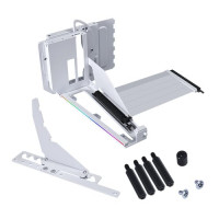 Lian Li ATX PC Case Multi-Directional 4 Slots Vertical GPU Kit V3 - Premium Gen 5 Riser Cable PCI-E 5.0 x16-155mm, Adjustable Position - (VG4v3 White)