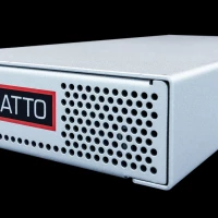 Atto Tech TLNS-5102-D00 THUNDERBOLT 5 TO 100GB ETHERNET QSFP28 LC OP (2)QSFP28 LP DESKTOP