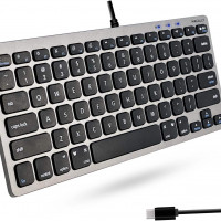 Macally Peripherals UCSLIMKEYCSG USB-C COMPACT MAC KEYBOARD SPACE GRAY SLIM TYPE-C