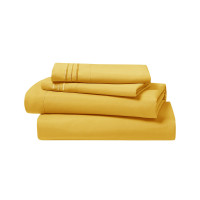 Bed Sheets Set (4-PC) Egyptian Comfort Deep Pocket Yellow Full Queen King