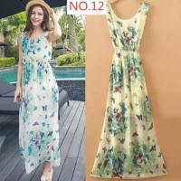 BOHO Summer Maxi Dress Beige Dress with Butterflies Summer Dresses for Women Relaxed fit