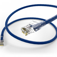 Addon ADD-8FSLCAT6-BE 8FT BLUE CAT6 SLIM UTP PVC SNAGLESS CLEAR-CLAW PATCH CBL