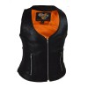 Ladies Plain Side Zipper Vest with Zip Pockets