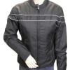 Textile Jacket with Reflective Piping and Lady Rider Embroidered on Back
