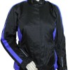 Ladies Contoured Textile Jacket with Colored Accent Sides Reflective Piping
