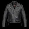 Men's Basic Classic Motorcycle Jacket with Lace Sides Zip out Liner