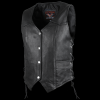 Ladies Naked Leather Vest With Lace Sides