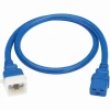 Eaton P036-E03-ABL-6 PDU POWER CORDS C19 P-LOCK C20 HEAVY-DUTY 20A 12AWG 3FT BLUE 6 PCK