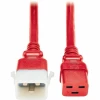 Eaton P036-E04-ARD-6 PDU POWER CORDS C19 P-LOCK C20 HEAVY-DUTY 20A 12AWG 4FT RED 6PACK