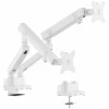 Amer HYDRA2B-W DUAL MONITOR MOUNT (WHITE) ARTICULATING SPRING ARM