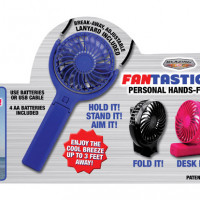 Blazing LED-Z Fantastic Hands Free Plastic Personal Fan Assorted - Pack of 12