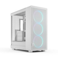 Fractal Design Epoch XL White RGB - Tempered Glass Clear Tint - High Airflow PC Gaming Case - Mesh Front Panel - Three Momentum 14 RGB Fans Included - Spacious Interior - ATX/mATX/ITX and Reverse Connector Motherboard Support