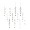 Jewel Tiered Snowflake Ornament Drop (Set of 12)