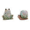Terra Cotta Frog and Snail Decor (Set of 2)