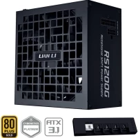 Lian Li RS1200W - Rotational Shift Fully Modular ATX Power Supply - 1200W (with USB/Fan Hub) - 80 Plus Gold Efficiency - ATX 3.1 & PCIe 5.1 Compliant - Easy Cable Management - White ()