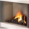 Superior Stainless Steel Outdoor VF Fireplace with Grey Herringbone Refractory and Electronic Valve, NG/LP