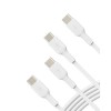 Belkin CAB003BT1MWH2PK PVC C-C 2.0 1M WHT 2PK PVC C-C 15-RETAIL BOX (PLASTIC FREE