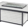 50" White Brooks Rectangular Gas Fire Pit Table