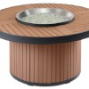 Outdoor Greatroom 42" Umber Brown Kenwood Round Gas Fire Pit Table