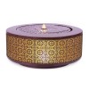 Illuminated Cut-Out Metal Round Tabletop Fountain 23.5"D