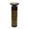Illuminated Cut-Out Metal Leaf Pattern Fountain 36"H