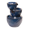 Modern Tiered Ceramic Fountain 22"H