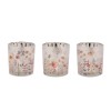 Frosted Wildflower Print Votive Holder (Set of 3)