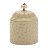 Ribbed Metal Canister with Lid 8"H