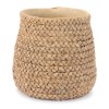 Braided Weave Cement Vase 9"D