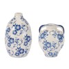 Blue Floral Stoneware Vase (Set of 4)