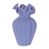 Scalloped Ribbed Stoneware Vase 7.75"H