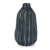 Wavy Ribbed Stoneware Vase 8.5"H