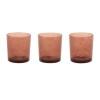 Amber Floral Print Votive Holder (Set of 3)