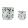 Hydrangea Floral Pattern Planter (Set of 2)