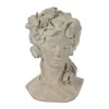 Floral Woman Bust Planter 10.5"H