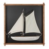 Framed 3D Sailboat Wall Art 30"SQ