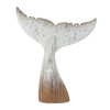 Distressed Wood Whale Tail D cor 20"H