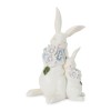 Mother and Baby Rabbit with Florals 10.5"H