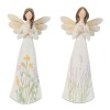Etched Floral Angel Figurine (Set of 2)