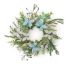 Mixed Pansy and Butterfly Candle Ring 17"D
