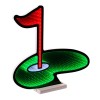 Golf Hole Ekkolight 16"H