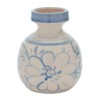 Floral Stoneware Vase 7"H