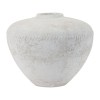 Distressed White Terra Cotta Vase 12.75"D